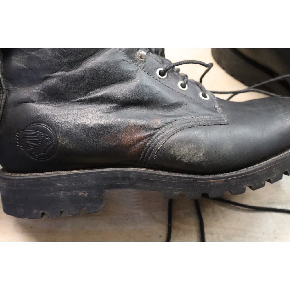 Indian Motorcycle Boots Mens Size 10 W Black Leather - Picture 11 of 13
